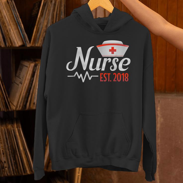 Nurse Nursing School Graduation Est 2018 Shirt Unisex Hoodie