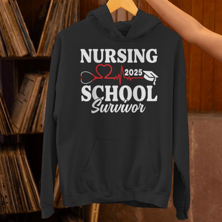 Nursing School Survivor 2025 RN ER Graduation Nurse Grad Unisex Hoodie