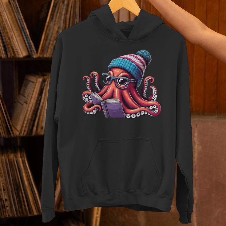 Octopus Reading Book Kraken Book Lover Unisex Hoodie