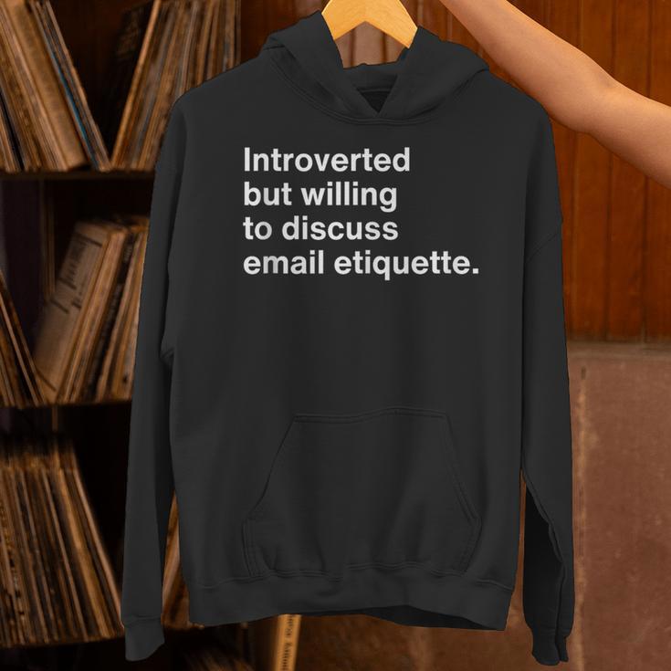Office Humor Introvert Career Coach Email Etiquette Unisex Hoodie
