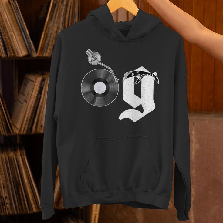 Old School Dad OG Hip Hop Head Vinyl Retro 80s90s Nostalgia Unisex Hoodie