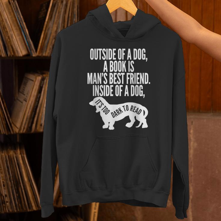 Outside Of A Dog A Book Is Man's Best Friend Apparel Unisex Hoodie