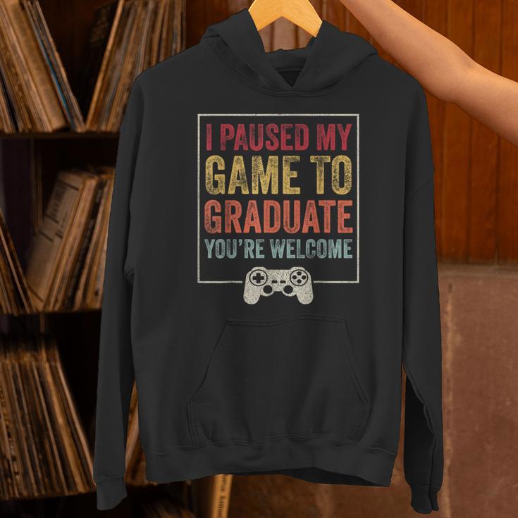 I Paused My Game To Graduate Gamer Graduation Men Boys Unisex Hoodie