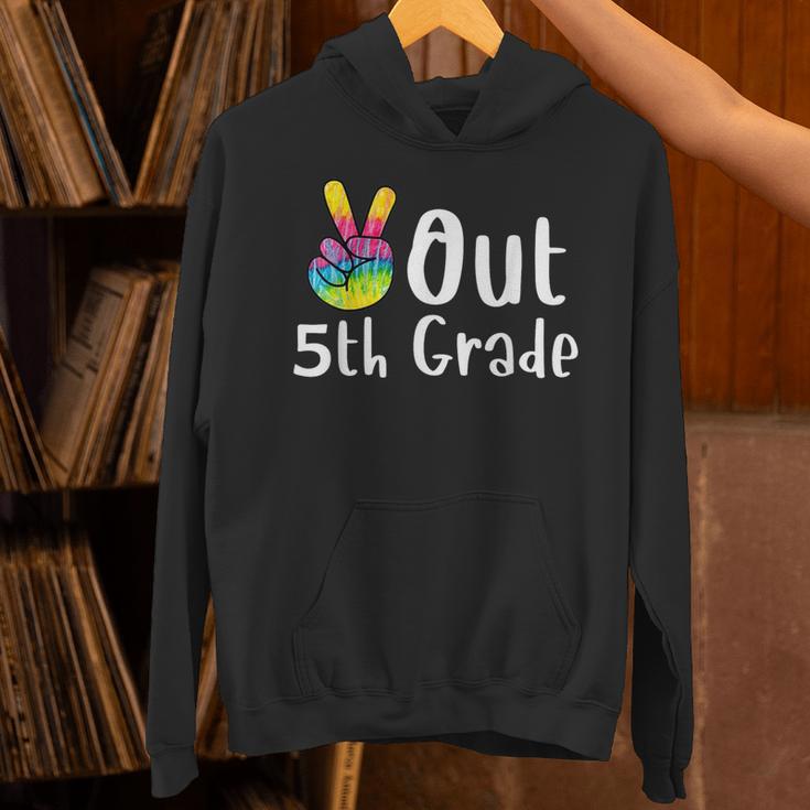 Peace Out 5th Grade Tie Dye Graduation Class Of 2026 Unisex Hoodie