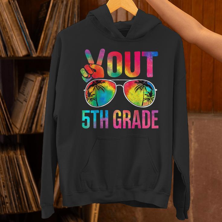 Peace Out 5th Grade Tie Dye Graduation Last Day Of School Unisex Hoodie