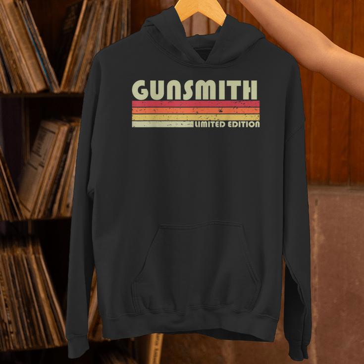 Personal Christmas Retro Vintage Graduation Gunsmith Job Title Profession Birthday Worker Idea Unisex Hoodie