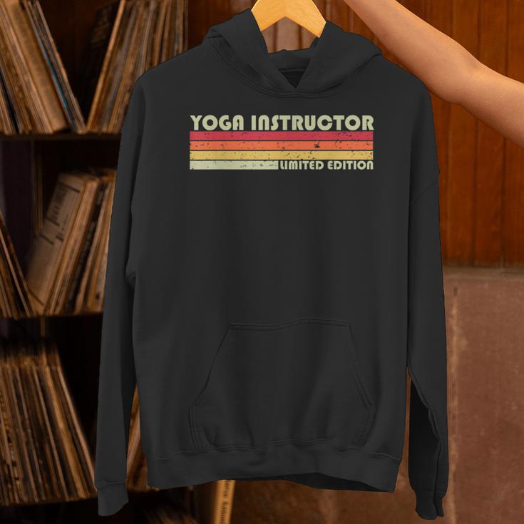 Personal Christmas Retro Vintage Graduation Yoga Instructor Job Title Profession Birthday Worker Unisex Hoodie