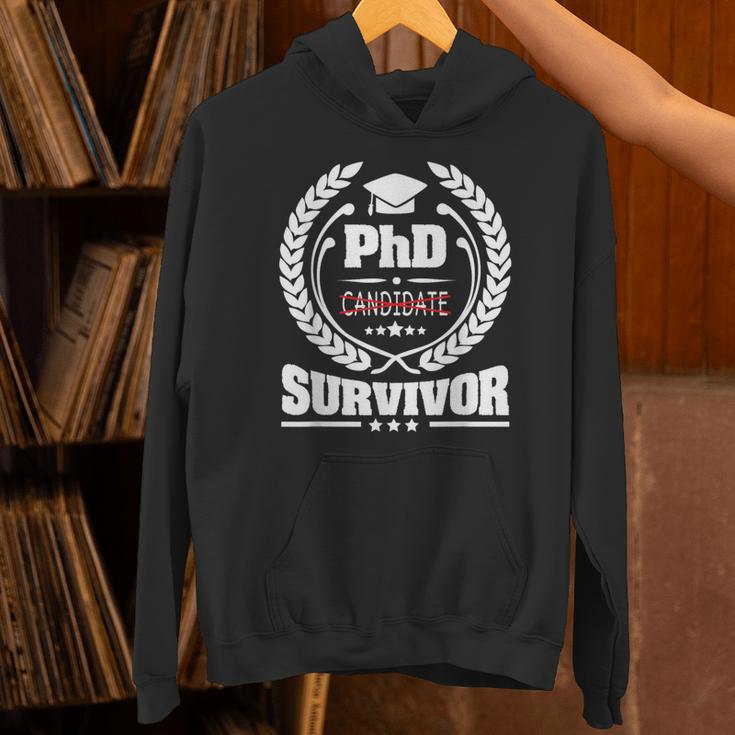 PhD Survivor Doctorate Graduate Shirt Graduation Unisex Hoodie
