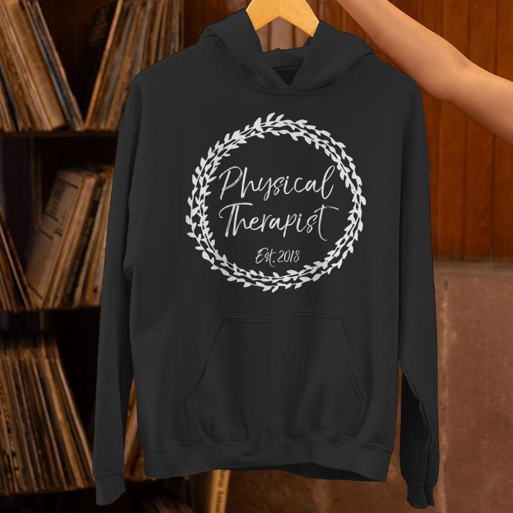Physical Therapist Est 2018 Shirt Therapy Graduation Unisex Hoodie