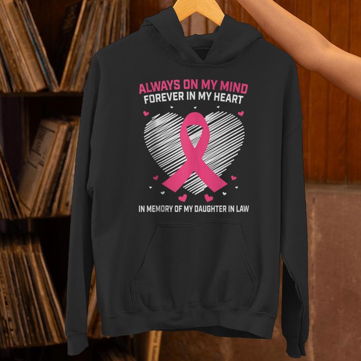 Pink In Memory Of Daughter In Law Breast Cancer Heart Print Unisex Hoodie Pink In Memory Of Daughter In Law Breast Cancer Heart Print Unisex Hoodie