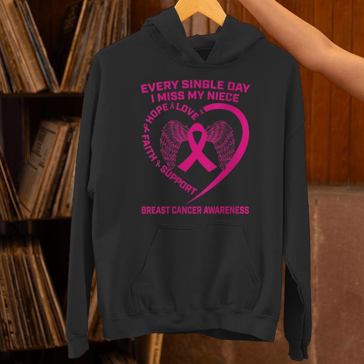 Pink Ribbon In Memory Of My Niece Breast Cancer Awareness Unisex Hoodie