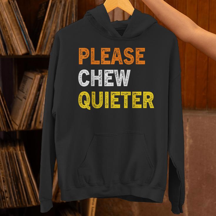 Please Chew Quieter Introvert Silence Lover Quote Unisex Hoodie Please Chew Quieter Introvert Silence Lover Quote Unisex Hoodie