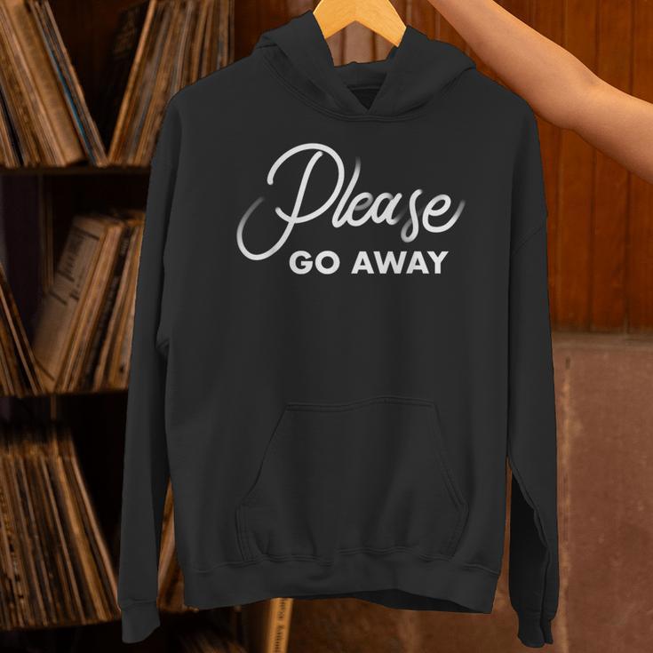 Please Go Away I'm Introverting Sarcastic Introvert Unisex Hoodie