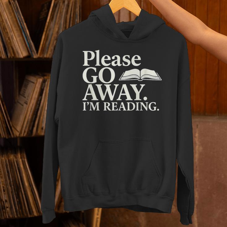 Please Go Away Im Reading Book Lover Quote Unisex Hoodie Please Go Away Im Reading Book Lover Quote Unisex Hoodie