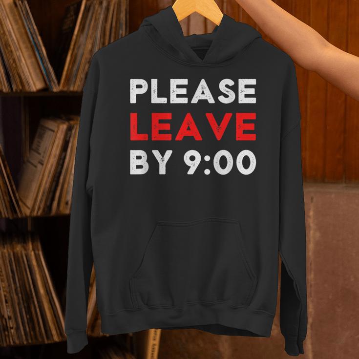 Please Leave By 9 Introvert Party Anti-Social Birthday Unisex Hoodie Please Leave By 9 Introvert Party Anti-Social Birthday Unisex Hoodie
