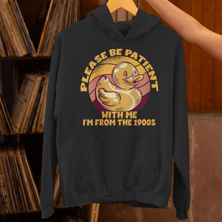Please Be Patient I'm From The 1900s Vintage Toy Duck Unisex Hoodie
