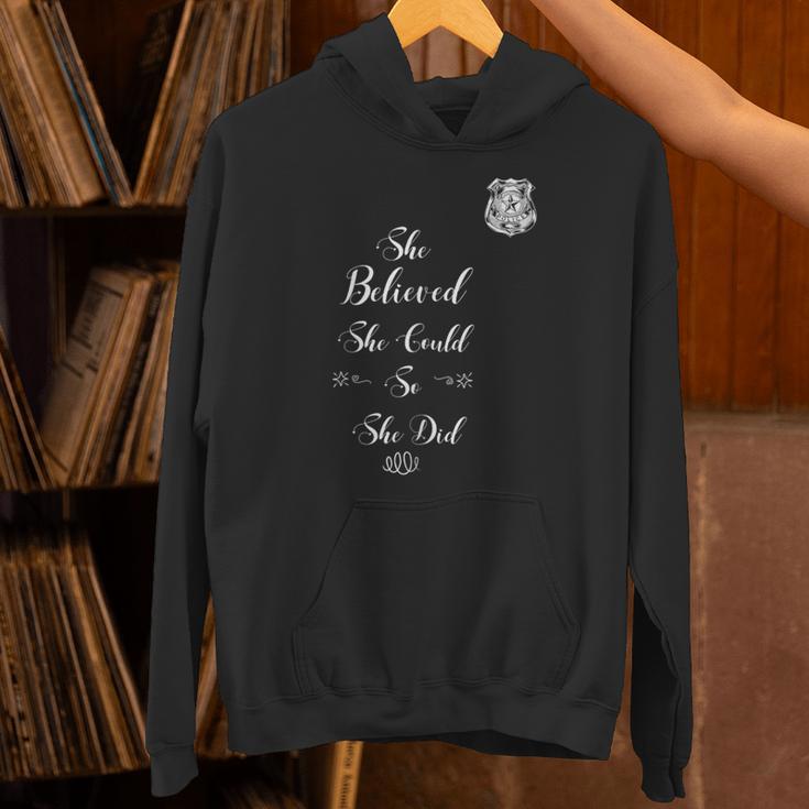 Police Academy Graduation She Believed She Could So She Did Unisex Hoodie