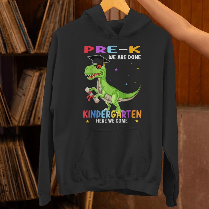 Pre k Graduation We Are Done Class 2023 Pre-k Dinosaur Boys Unisex Hoodie