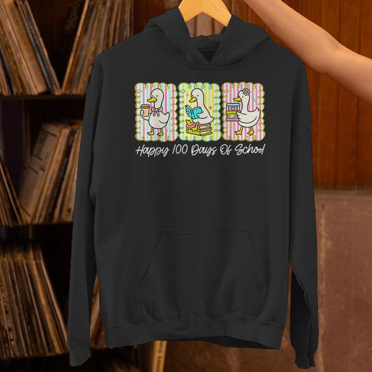 Preppy 100 Days Of School Goose Coffee Books Teacher Life Unisex Hoodie Preppy 100 Days Of School Goose Coffee Books Teacher Life Unisex Hoodie