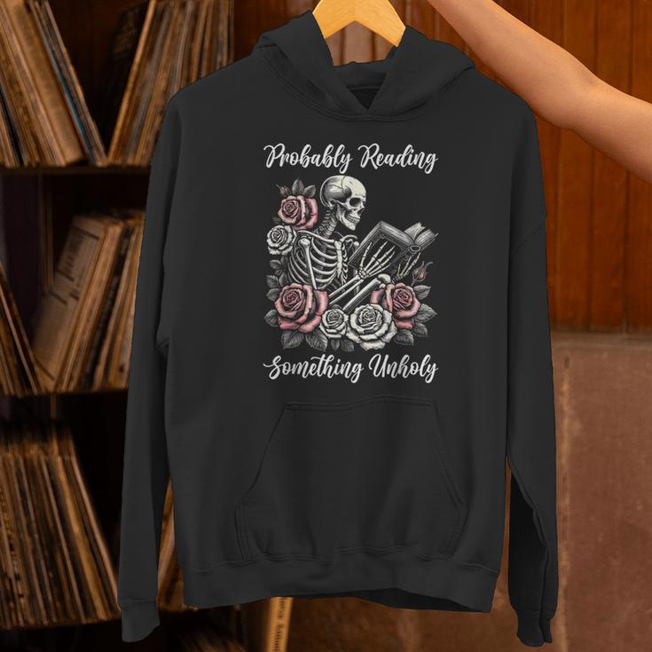 Probably Reading Something Unholy Book Lovers Unisex Hoodie
