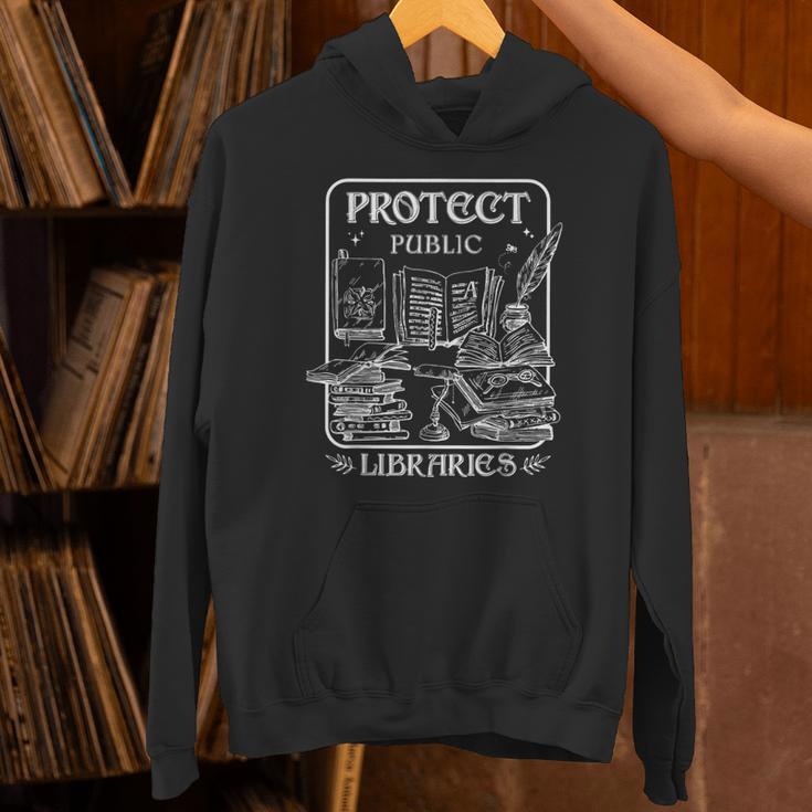 Protect Public Libraries Support Local Librarian Book Lover Unisex Hoodie