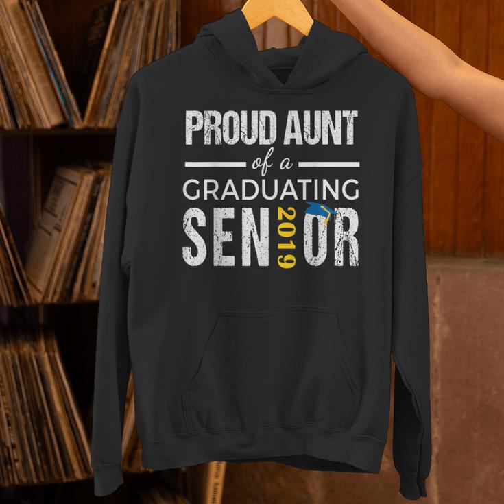 Proud Aunt Of 2019 Senior Graduation Shirt Family Graduation Unisex Hoodie
