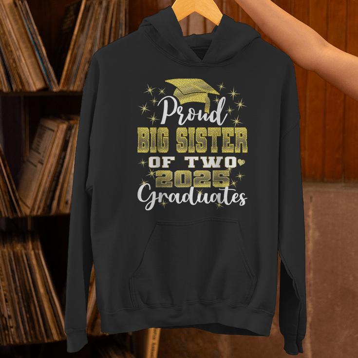 Proud Big Sister Of Two 2025 Graduates Graduation Family Unisex Hoodie