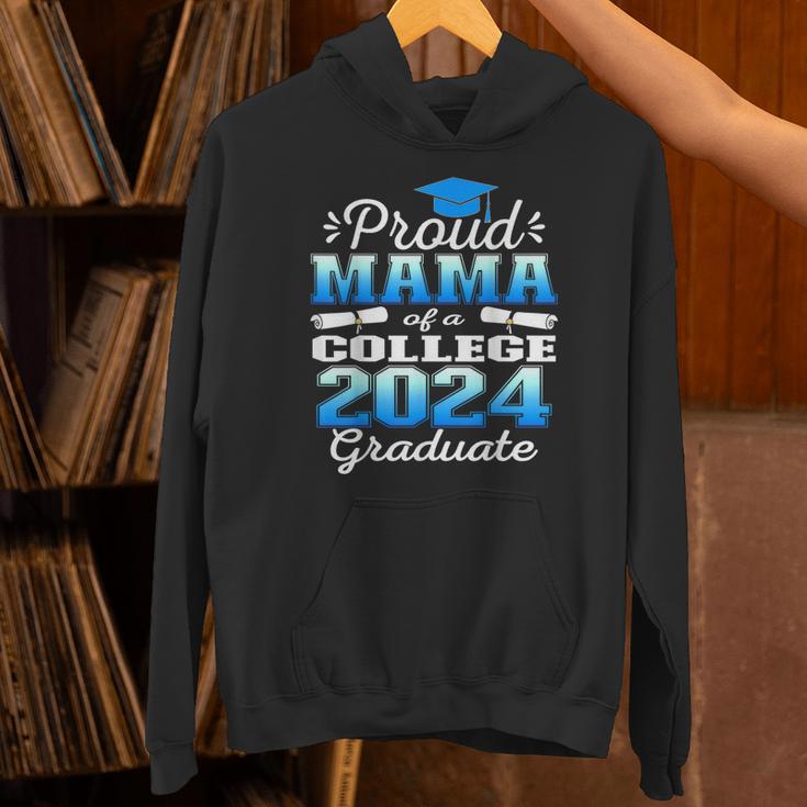 Proud Mama Of 2024 College Graduate Family 24 Graduation Unisex Hoodie
