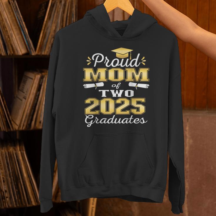 Proud Mom Of Two 2025 Graduates Graduation Family Unisex Hoodie