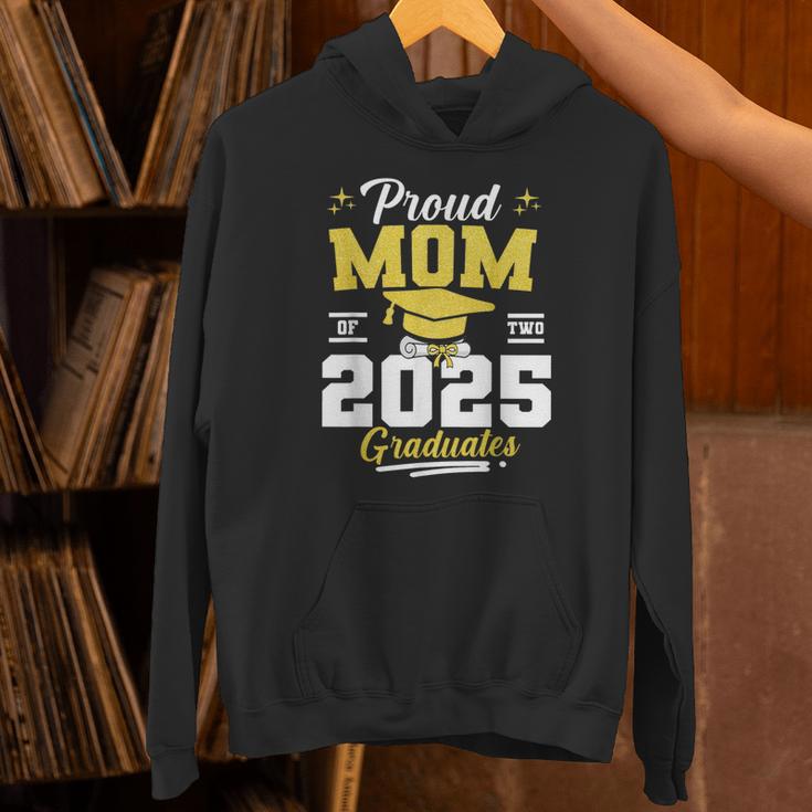 Proud Mom Of Two Class Of 2025 Graduates Twins Graduation Unisex Hoodie