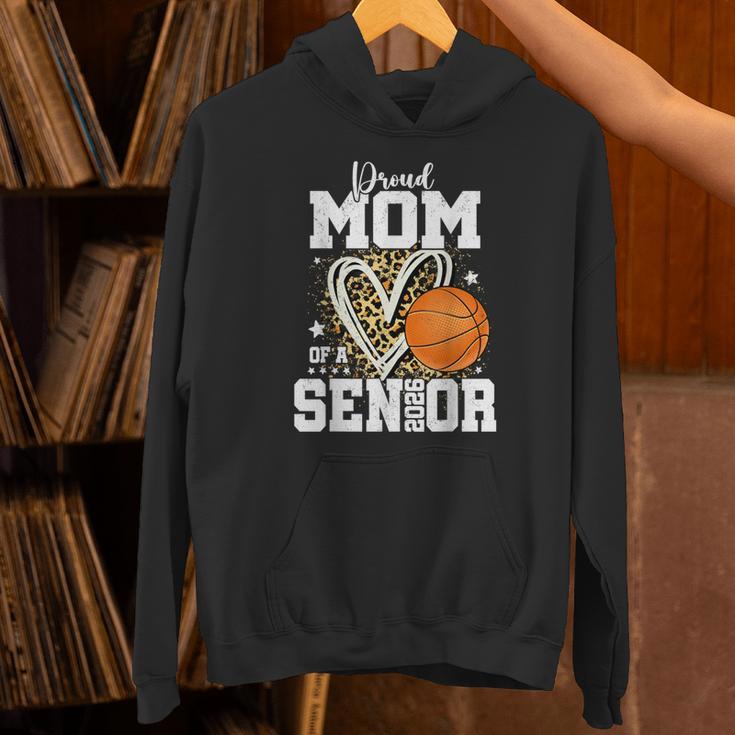 Proud Senior Mom Class Of 2026 Basketball Graduation Leopard Unisex Hoodie