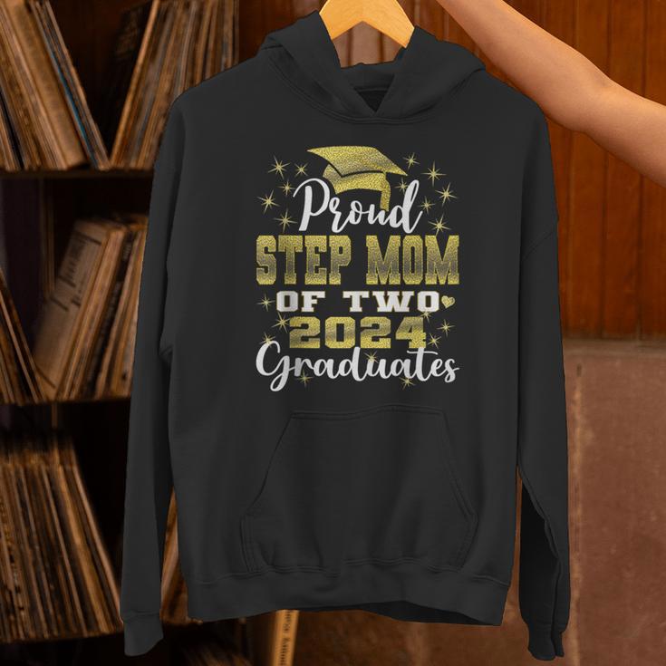 Proud Step Mom Of Two 2024 Graduate Class 2024 Graduation Unisex Hoodie