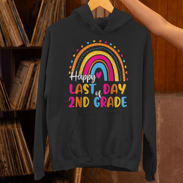 Rainbow Last Day Of 2nd Grade Teacher Student Graduation For Men Women Kids Unisex Hoodie