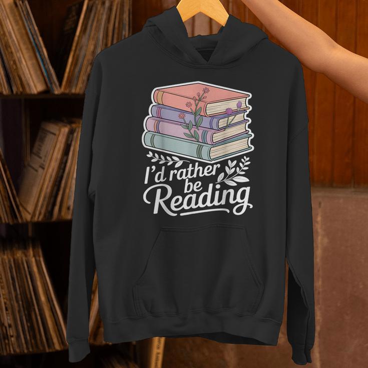 Rather Be Reading Book Lover Stack Unisex Hoodie