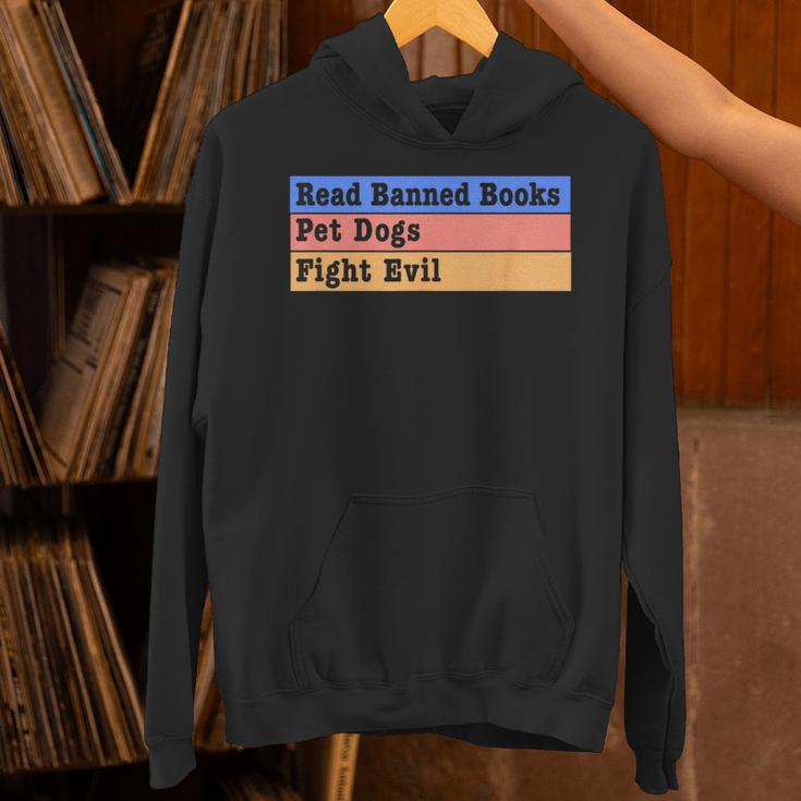 Read Banned Books Pet Dogs Fight Evil Unisex Hoodie