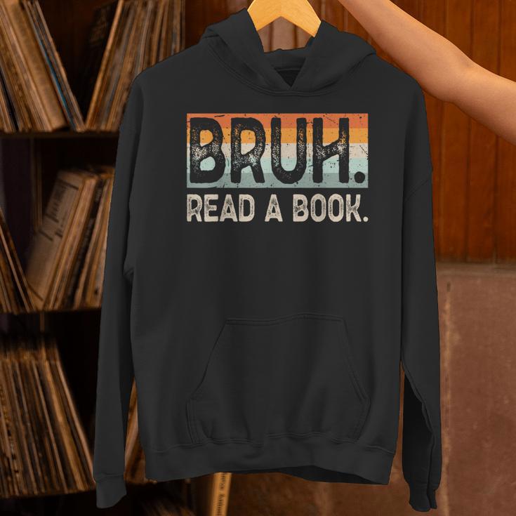 Read A Book Bruh Cool Ela English Teacher Reading Literature Unisex Hoodie
