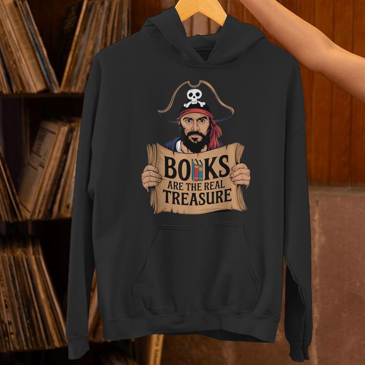 Read Book Reader Library Reading Librarian Pirate Bookworm Unisex Hoodie