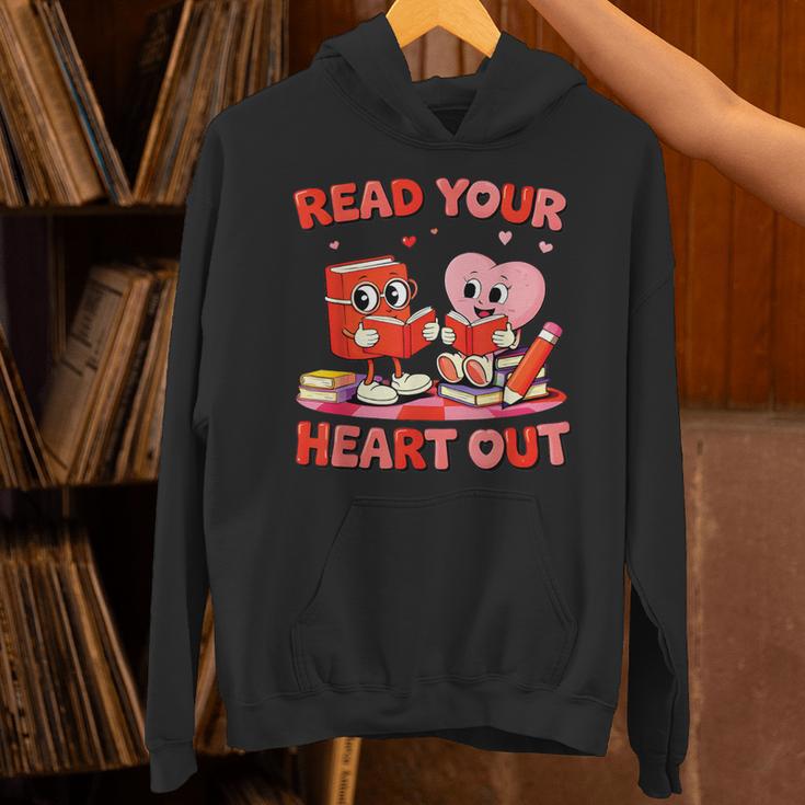 Read Your Heart Out Valentine Reading Book Girl Kid Teacher Unisex Hoodie Read Your Heart Out Valentine Reading Book Girl Kid Teacher Unisex Hoodie