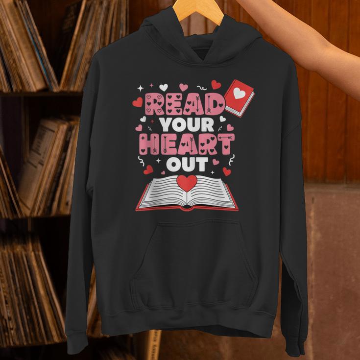 Read Your Heart Out Valentines Day Reading Book Kids Teacher Unisex Hoodie