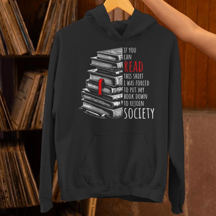 If You Can Read This Shirt I Was Forced To Put My Book Down Unisex Hoodie