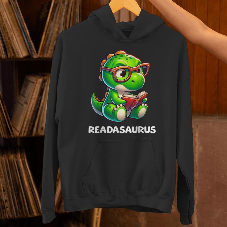 Readasaurus Reading Dinosaur Book Reader Bookworm Unisex Hoodie