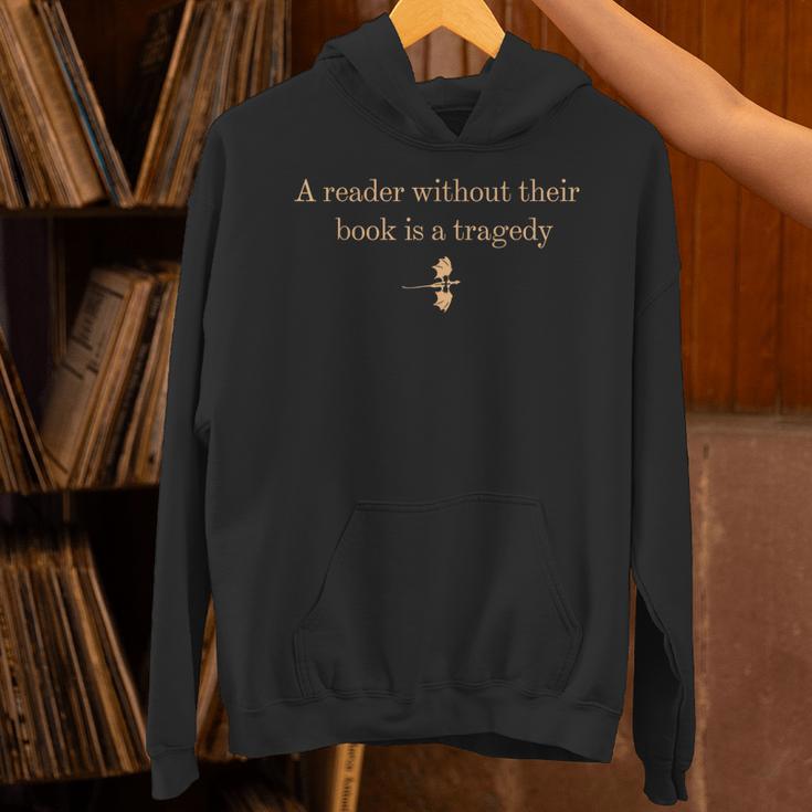 A Reader Without Their Book Is Tragedy Book Reading Dragon Unisex Hoodie
