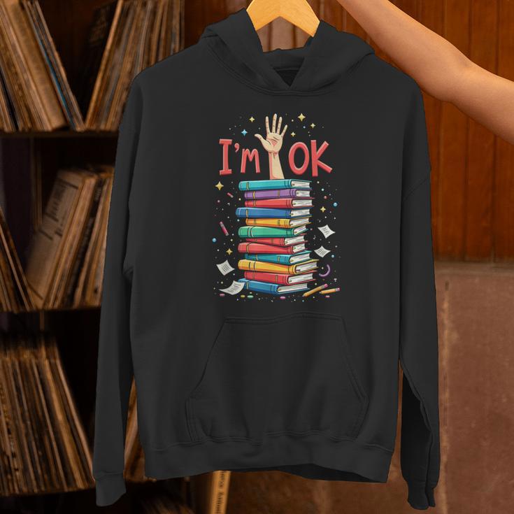 Reading Books Librarian Reader Nerd I'm Ok School Teacher Unisex Hoodie Reading Books Librarian Reader Nerd I'm Ok School Teacher Unisex Hoodie