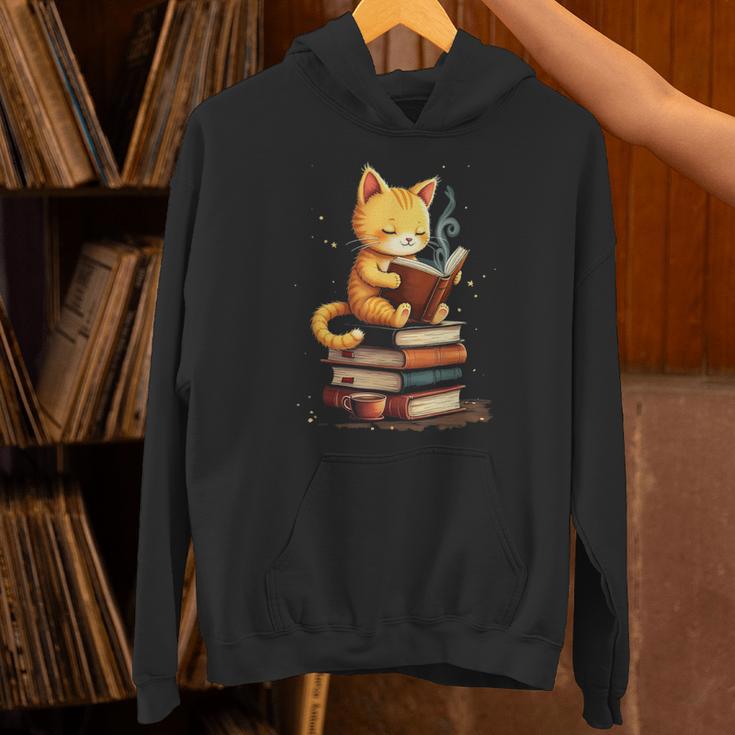 Reading Cat Books Cute Unisex Hoodie