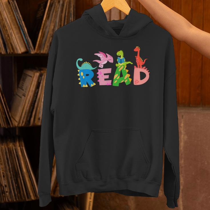 Reading DinosaurRex Dino Book Lover Unisex Hoodie