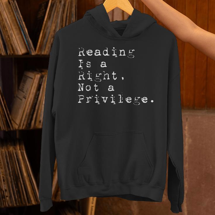 Reading Is a Right Not a Privilege Banned Books Unisex Hoodie Reading Is a Right Not a Privilege Banned Books Unisex Hoodie