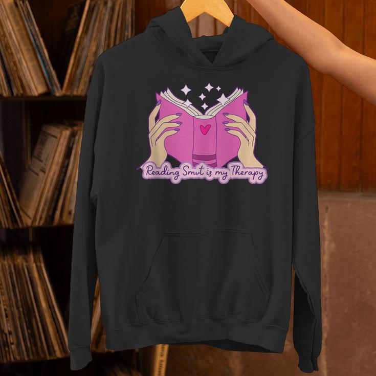 Reading Smut Is My Therapy Romance Book Reader Humor Unisex Hoodie Reading Smut Is My Therapy Romance Book Reader Humor Unisex Hoodie