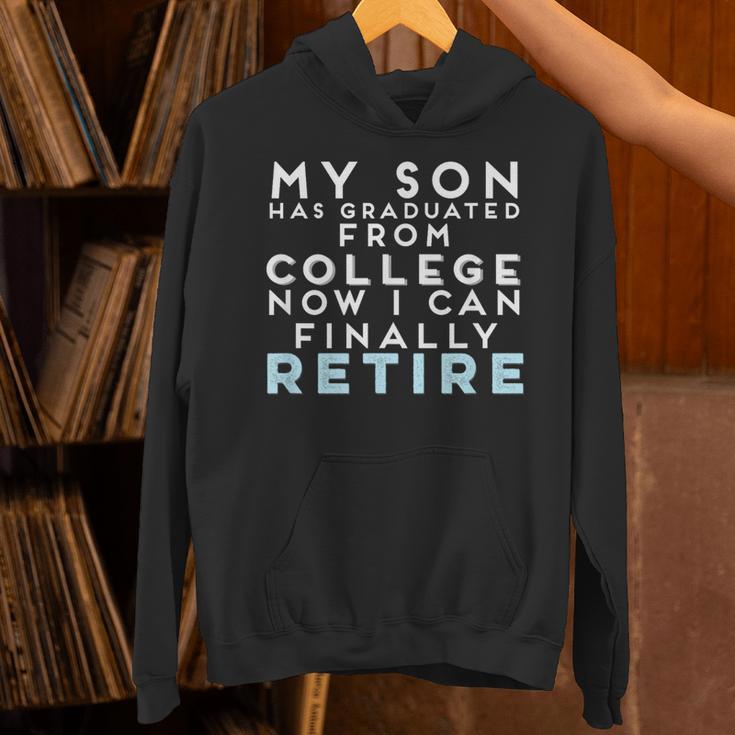 Now I Can Retire Son College Graduation Retirement Unisex Hoodie