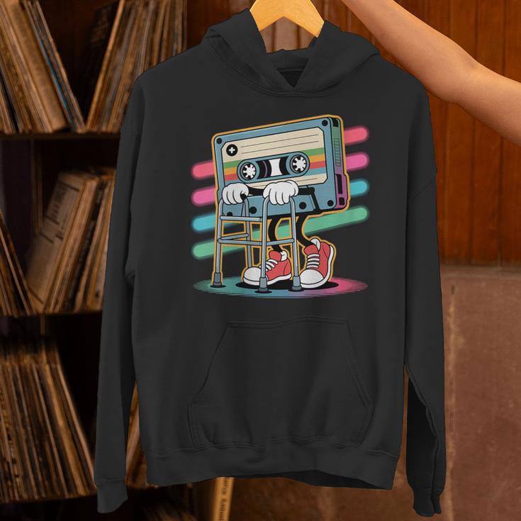 Retro Old Cassette Tape Cartoon With Walker Nostalgia Unisex Hoodie Retro Old Cassette Tape Cartoon With Walker Nostalgia Unisex Hoodie