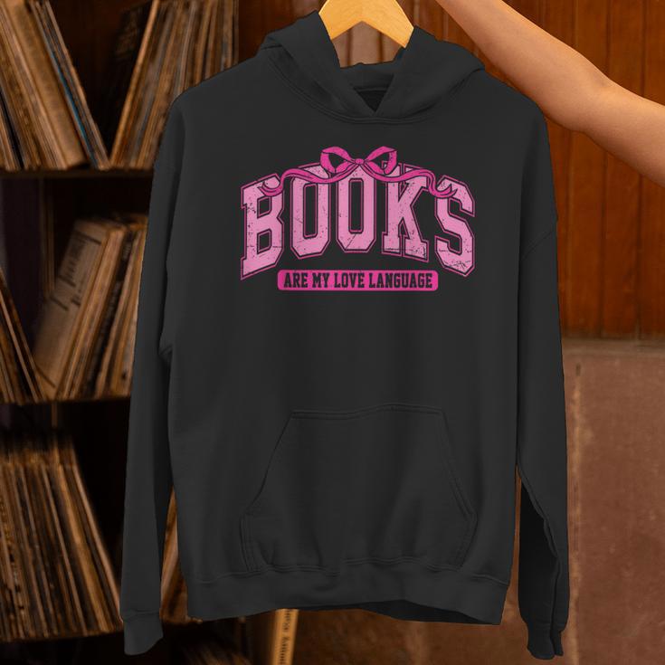 Retro Pink Coquette Bow Valentine Book Lover Varsity Unisex Hoodie Retro Pink Coquette Bow Valentine Book Lover Varsity Unisex Hoodie